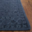 Tapis bleu marine en laine / coton touffeté à la main Pimentel-2122788975
