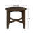 Round Solid Wood End Table, Dark Brown
