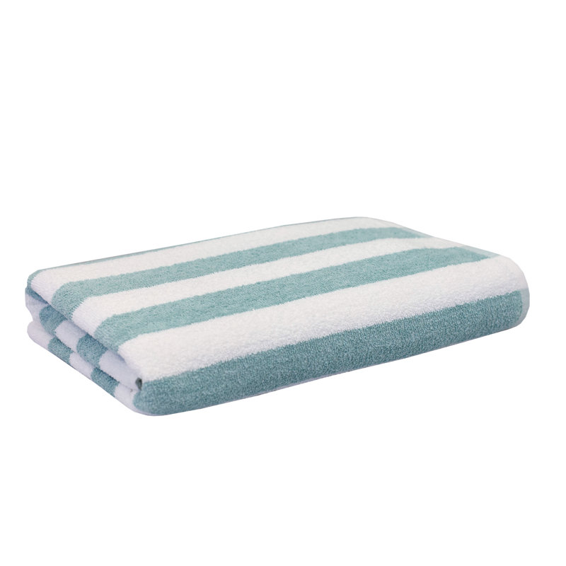 Fibertone by 1888 Mills Cabana Stripe Beach Towel 30x70 24-Pack, Green