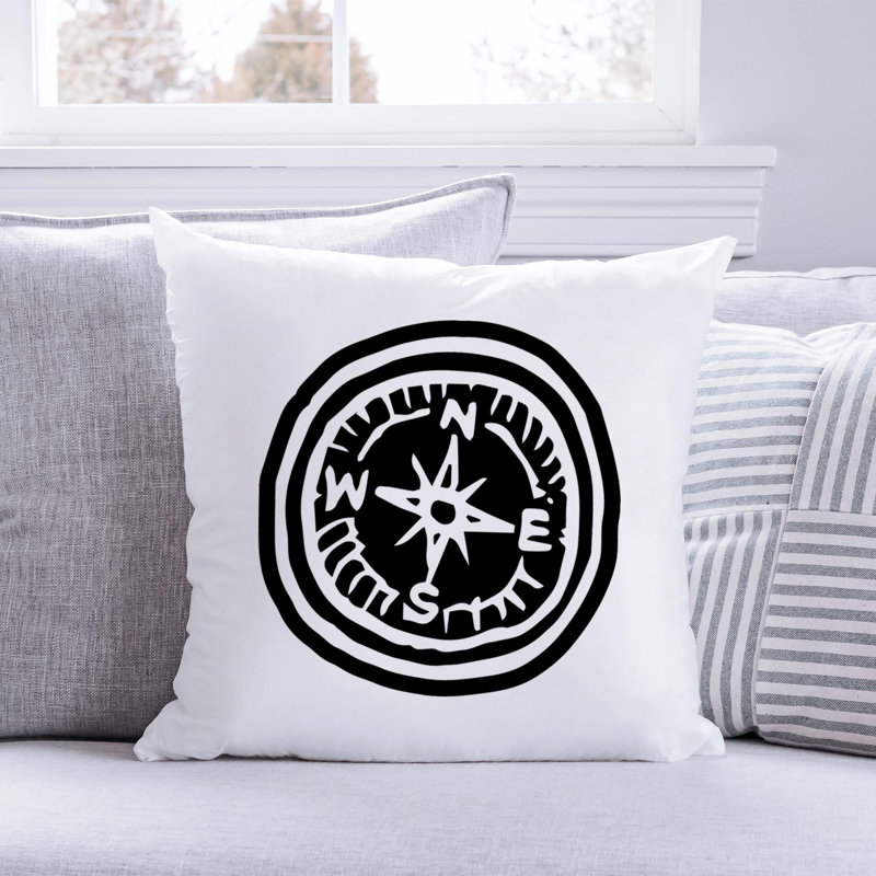 Nautical Sea Life_108 - Coussin décoratif en polyester, H 18 po x l 18 po