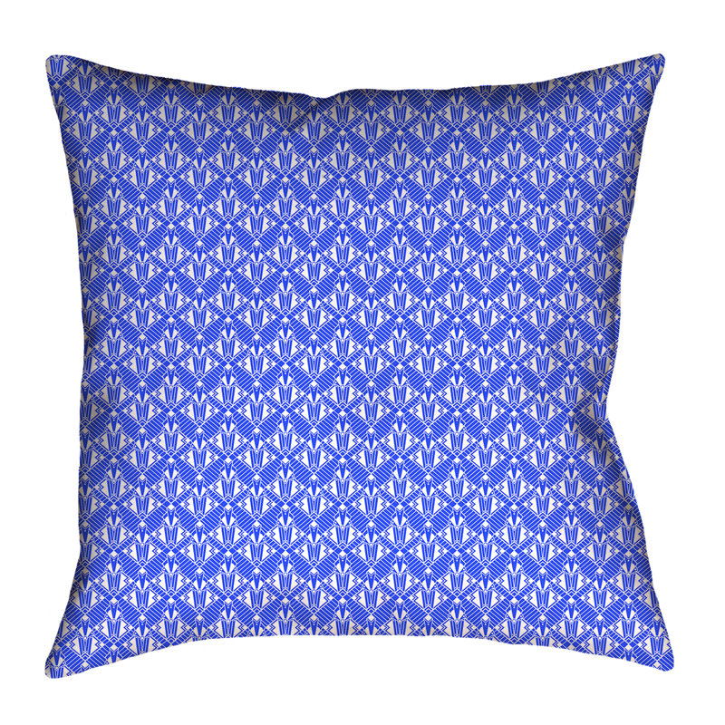 Coussin Katelyn Elizabeth, Sergé de coton, Bleu