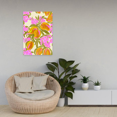 «Vibrant Mango Blooms Vibrant Abstract Fruit Nature», art mural