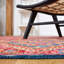 Tapis oriental en laine / coton touffeté à la main en rose / turquoise / brun / jaune-836718776
