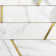 Matrix Trapezoid Marble And Brass Tile
