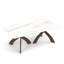 Entwine - Rectangular 48IN x 84IN Macchia Vecchia Stone Top Table - Natural Walnut Finish-1390716551-1390716545