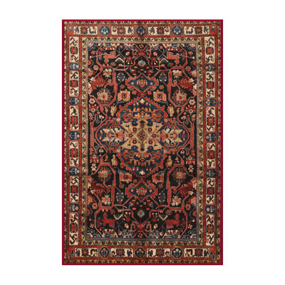 Tapis rouge à motif sud-ouest
