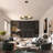 1-Light Dimmable Large LED Modern Drum Chandelier