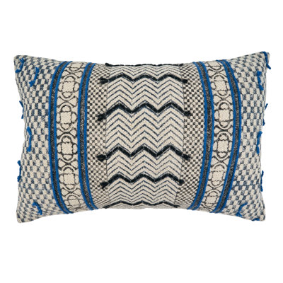 Ridgewater Collection Cotton Geometric Lumbar Pillow Cover