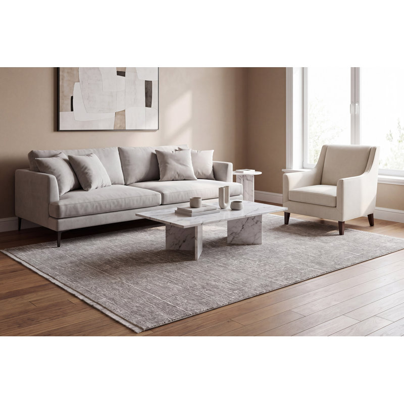 Racen Viscose Rug, Rectangle 6'7" x 9'6"