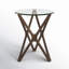 Glass Cross Legs End Table-1032175627