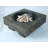 Wood-Fueled Outdoor Fire Pit With Wood Grain Design