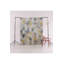 Tapis beige lavable à la machine à motif géométrique rayé multicolore-815243471