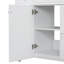 Meuble-lavabo de 36 po avec lavabo en céramique, cadre en bois massif blanc, portes à fermeture en douceur, tablettes réglables, 3 tiroirs, y compris un tiroir à double profondeur pour le rangement du sèche-cheveux (ancien numéro de référence: SV000003AAW-2)