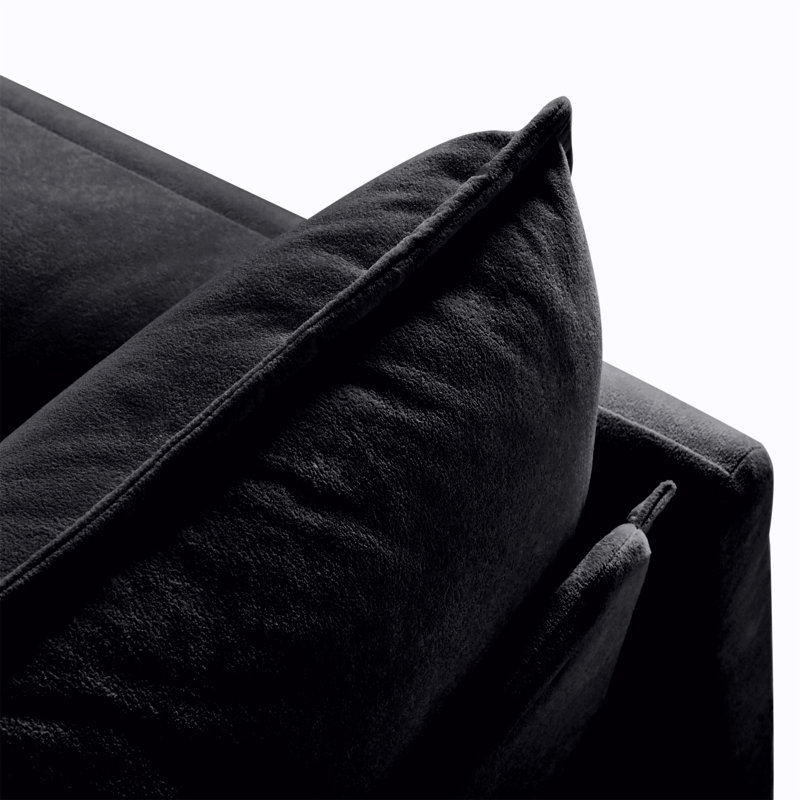 Ensemble de 2 chaises d'appoint surdimensionnées en chenille, Noir