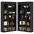 Set of 2 - Modern Black 5-Tier 70.87-Inch Wood Farmhouse Home Office Bookshelf Bookcase Open Large Storage 2PCS！-1418176250
