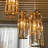 3-head Gold Dimmable  Crystal Chandelier Adjustable 39 '' Wire