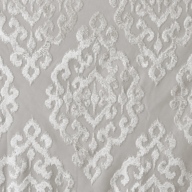 Panneau de rideau simple occultant et isolant à motif damassé avec œillets Mirage, l 50 po x L 95 po, Argent