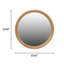 Miroir mural rond en bois naturel