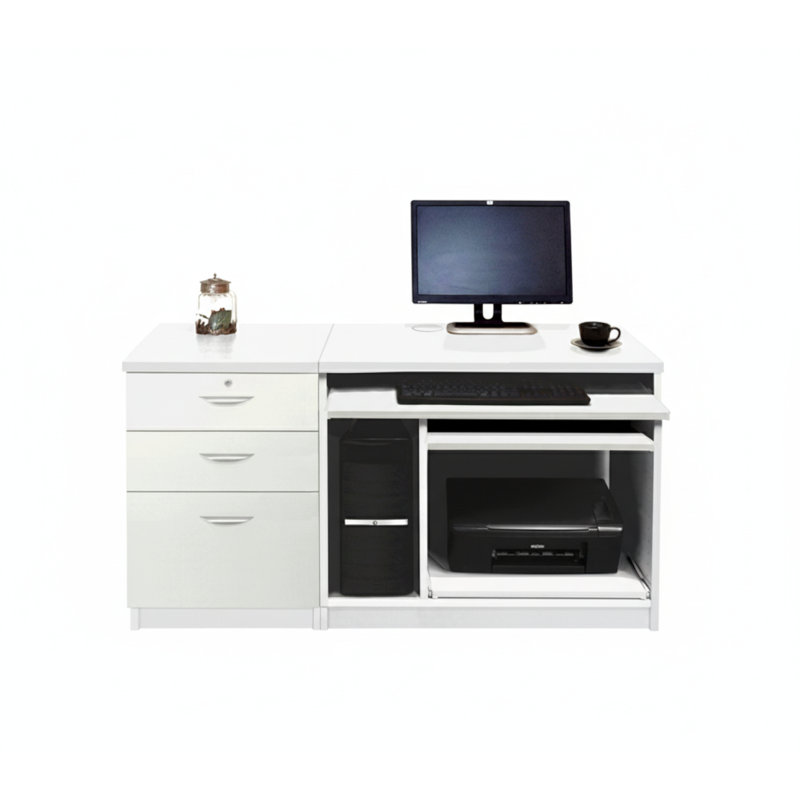 Walshaw Solid Wood Computer Desk, White