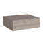 5" Grey Wood One Drawer Floating Nightstand