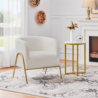 Fauteuil demi-tonneau rembourré Fitchburg