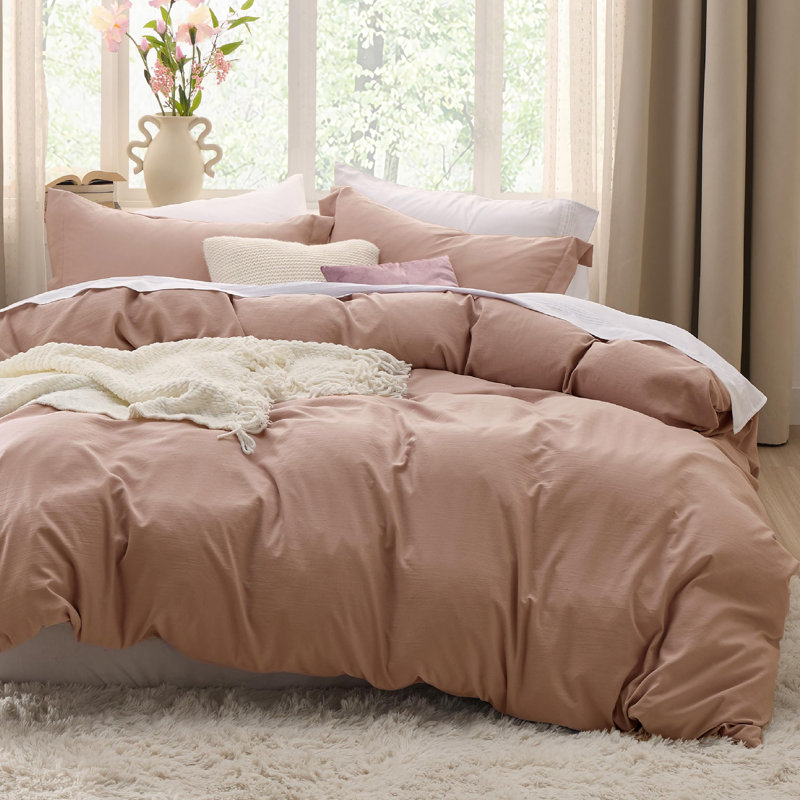 Ensemble de housse de couette Litsure, Housse de couette très grand et 2 très grandes t, Mousse de moka