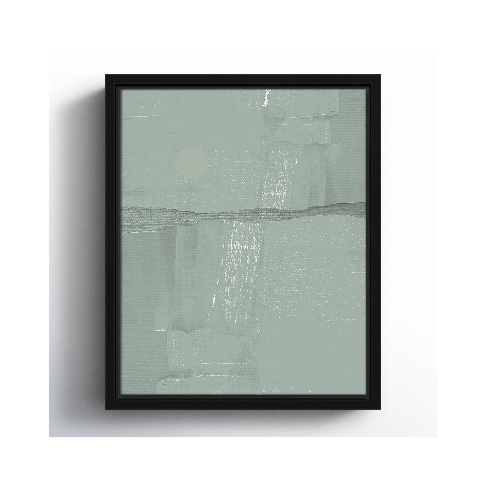 Sage Abstract, 11.5" H x 9.5" W x 2" D, Black 