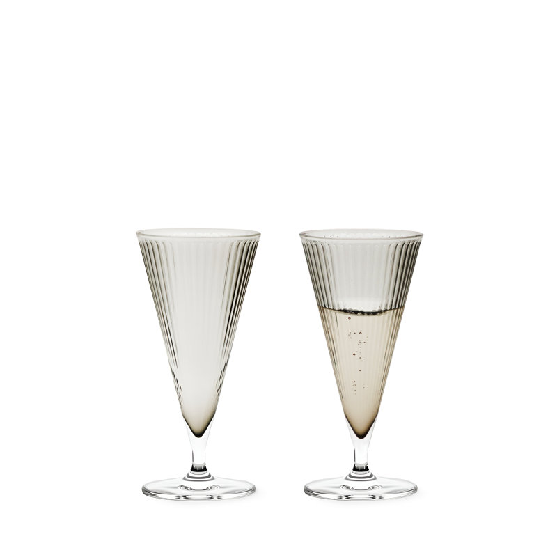 Verre à champagne 6,8 oz fumée 2 pièces