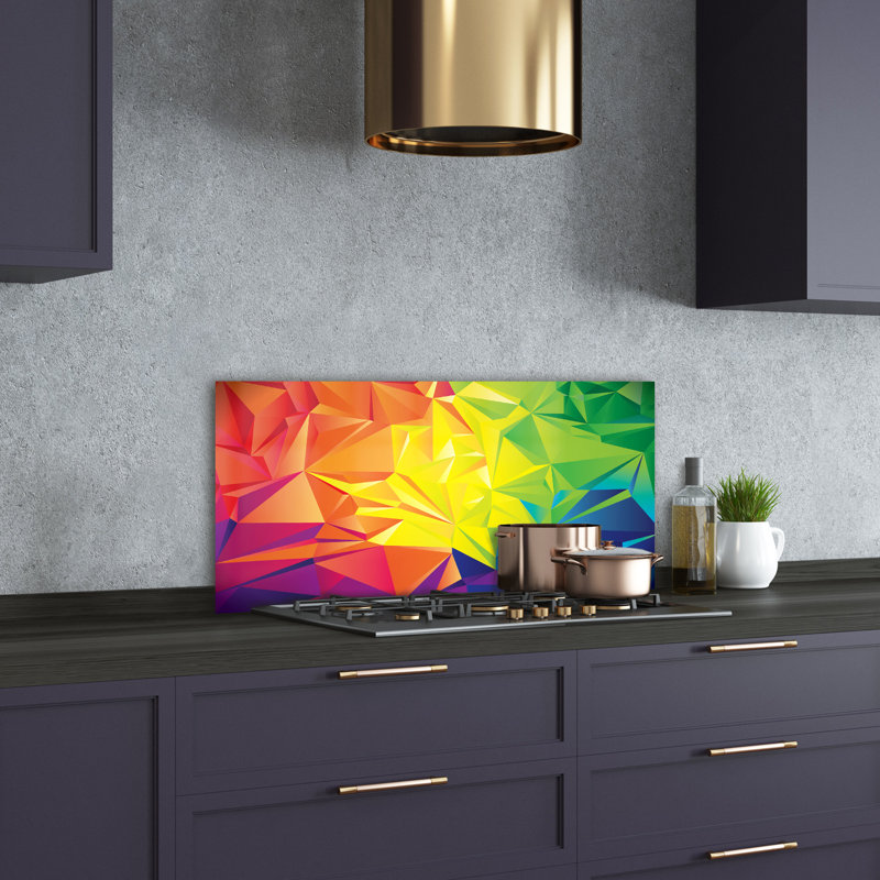 50cm W x 100cm L Glass Peel and Stick Panel
