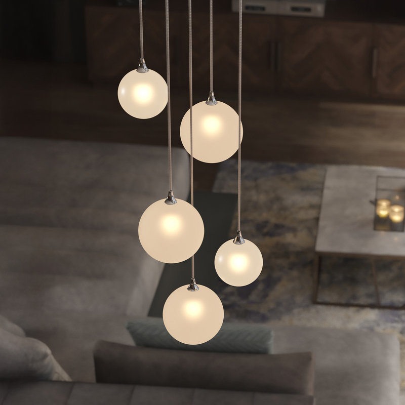 Perla 5 - Light Pendant, Satin Nickel