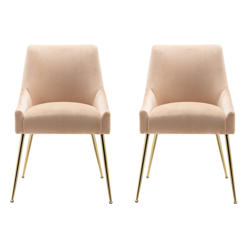 Fauteuil en velours l 21,5 po Koblas, Velours beige