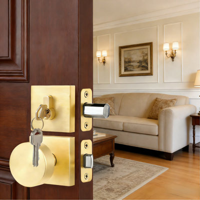 Deadbolt and Passage Door Knobs Set