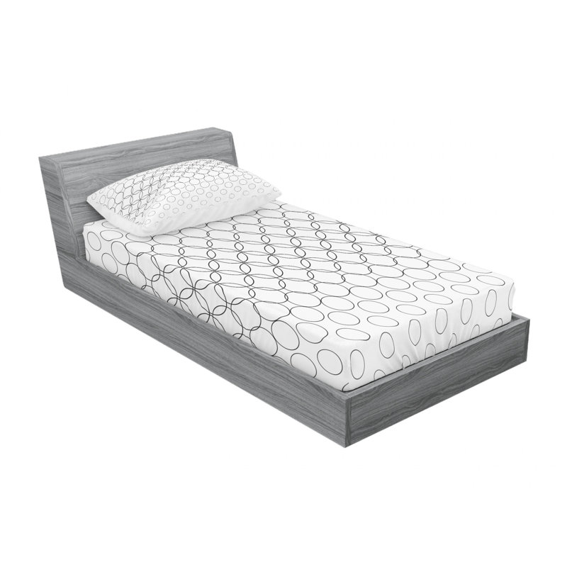 Microfiber Geometric Sheet Set, Twin XL Sheet Set with Fitted Sheet
