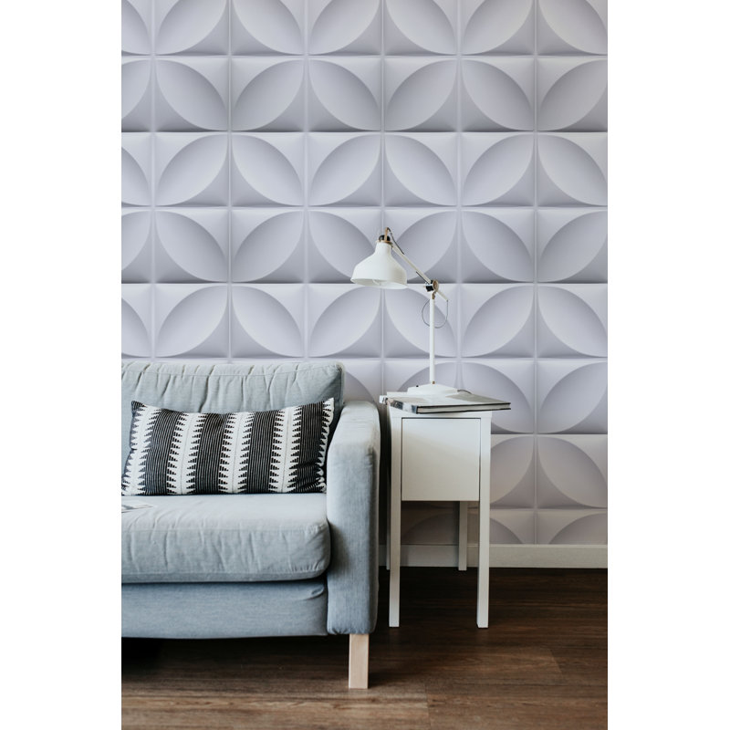 Panneau mural 3D blanc 19,7 po x 19,7 po Falkirk Ross