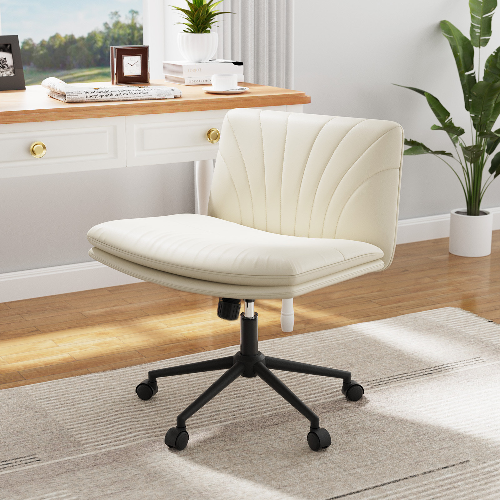 Via Seating Reset Armless Work Chair with Generous Recline
