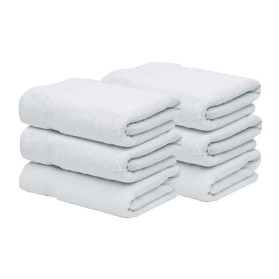 Splash 100% Cotton Zero Twist Bath Towel Set, 550 GSM Ultra Soft Absorbent Bath Towels for Spa & Daily Use, OEKO-TEX Certified, 6 Pack, White
