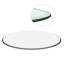 Plateau de table rond en verre trempé de 18,11 po de diamètre transparent de 0,24 po d'épaisseur