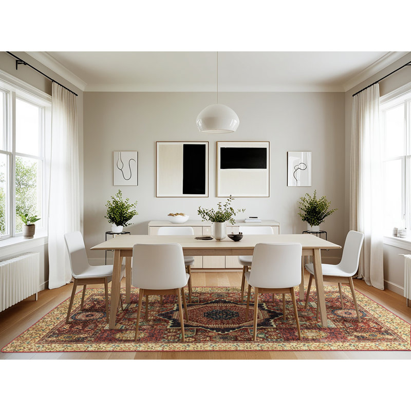 Abstract Indoor Rug, Rectangle 7' x 10'