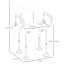 Shower Chair For Elderly & Disabled – Adjustable Height, Backrest & Flip-up Padded Arms With Suction Pads