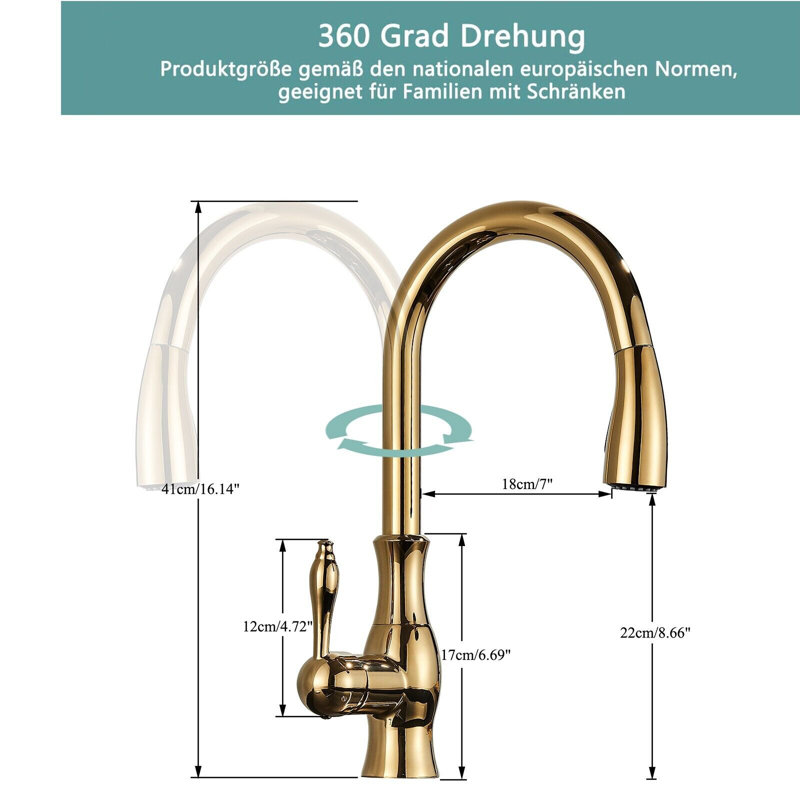 Fairmont Park Osterdock Pull Out Kitchen Faucet