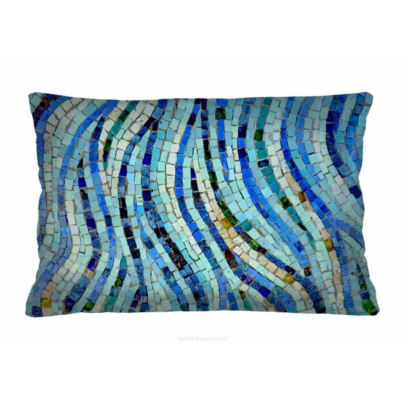 40 x 60cm "Mosaic" cushion / Navy blue