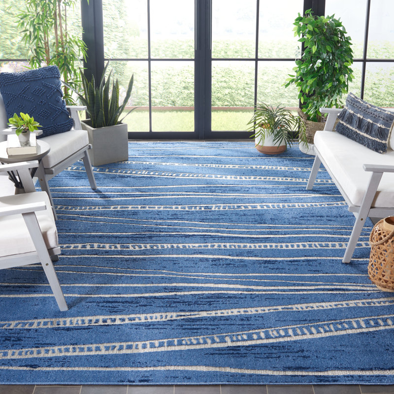 Cottage Performance Abstract Indoor/Outdoor Area Rug, Rectangle 8' x 11'2"