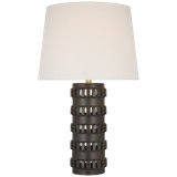 Chapman & Myers Mullin 31" Table Lamp in Dusted Stone with Linen Shade