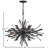 Vida 36" Thirteen-Light Modern Horizontal Hanging Chandelier w/ Crystal Accents-287144917