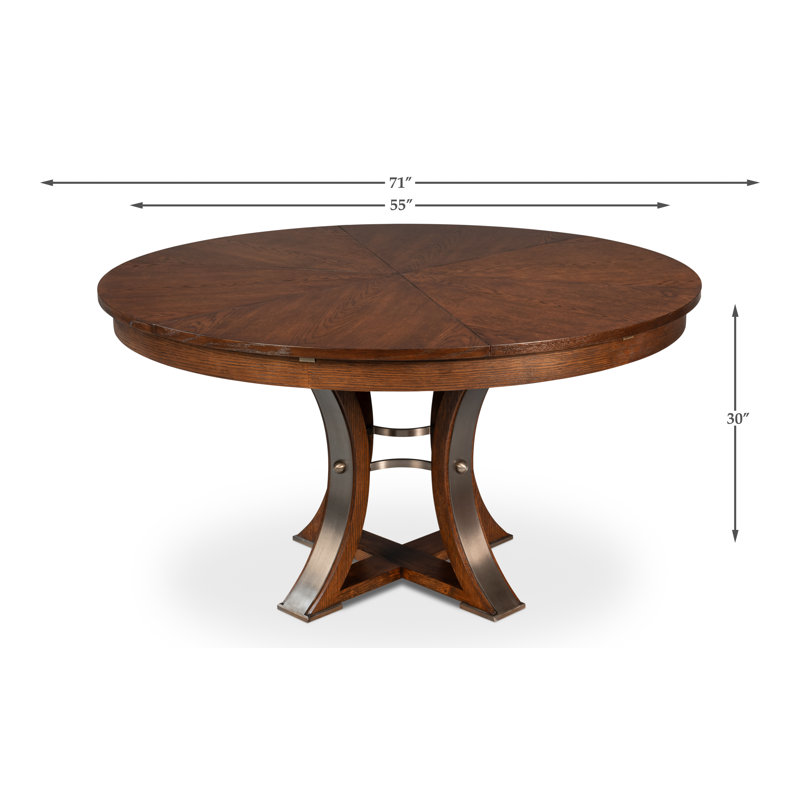 Tower Round Solid Oak Dining Table, Palladio