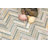 Roman 0.56" x 4" Marble Herringbone Mosaic Wall Tile