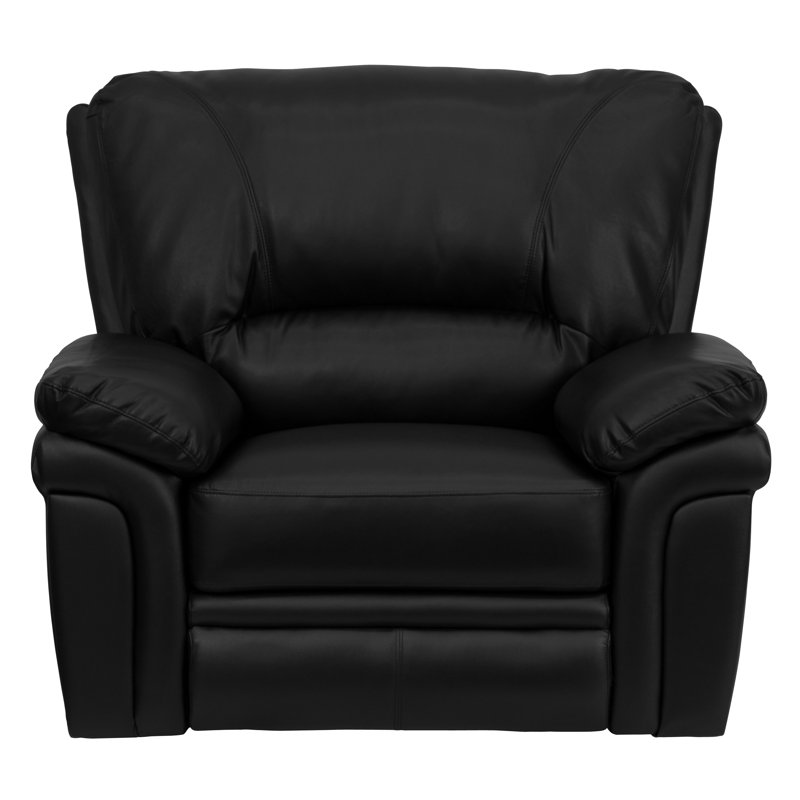 Leather Recliner, Black