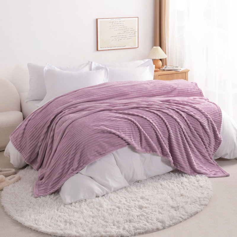 Couverture pour bébé en peluche?, Jeté, Mauve clair