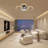 Bulmer Modern Flush Mount Ceiling Fan with Dimmable LED Light Kit,RC,Reversible Blades,6 Speeds - 4 Rings