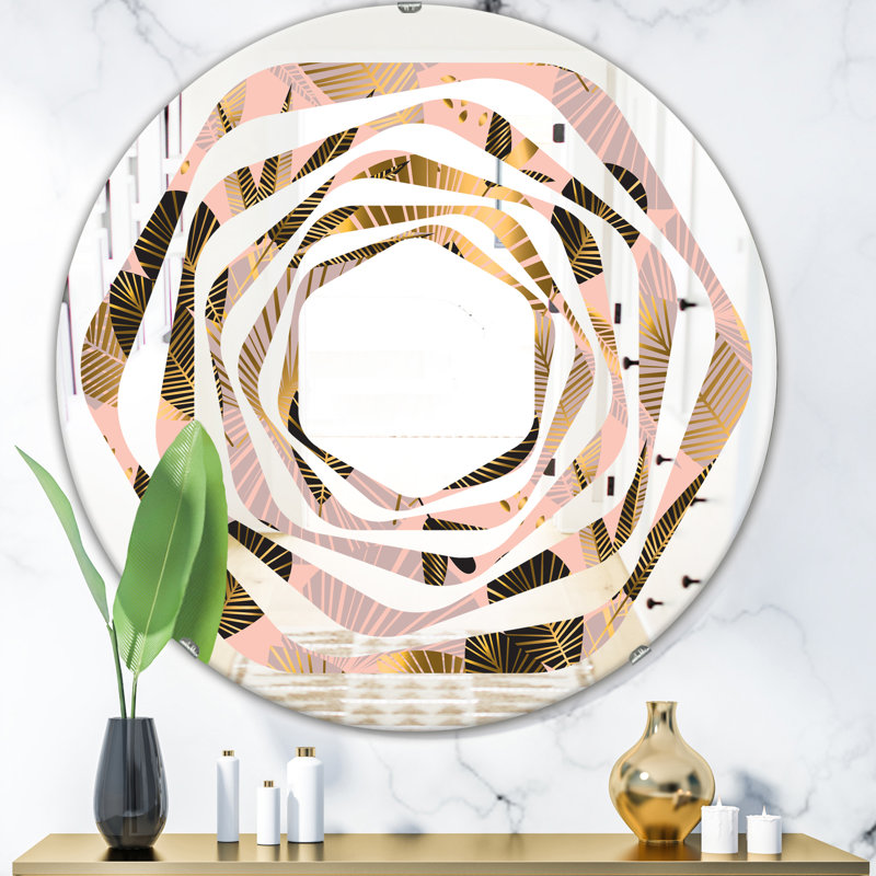 Miroir mural Whirl, H 23,6 po x l 23,6 po, Whirl Diamonds Modern